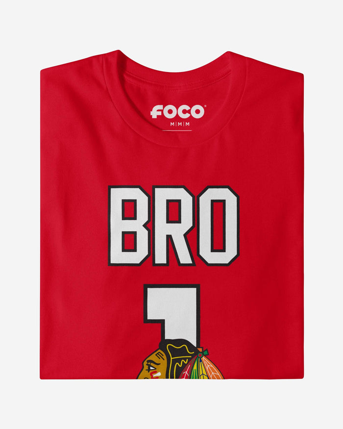 Chicago Blackhawks Number 1 Bro T-Shirt FOCO - FOCO.com