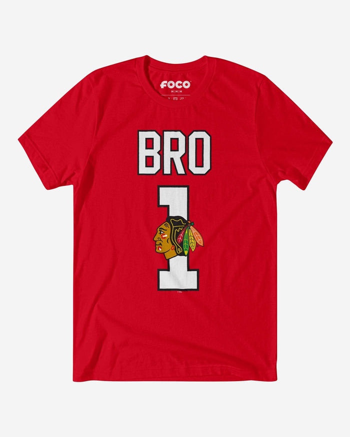 Chicago Blackhawks Number 1 Bro T-Shirt FOCO S - FOCO.com