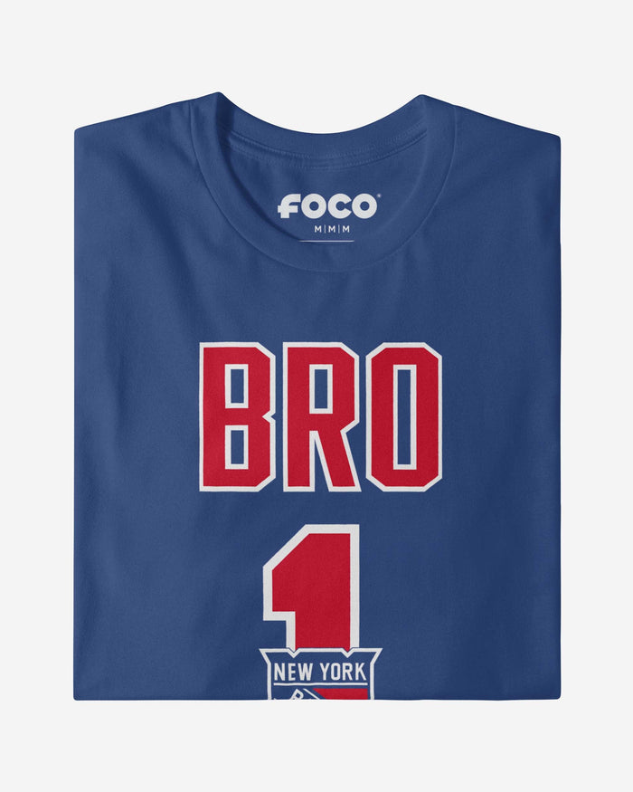 New York Rangers Number 1 Bro T-Shirt FOCO - FOCO.com