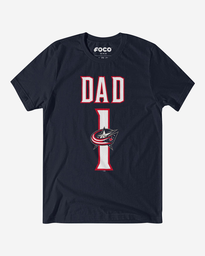 Columbus Blue Jackets Number 1 Dad T-Shirt FOCO S - FOCO.com