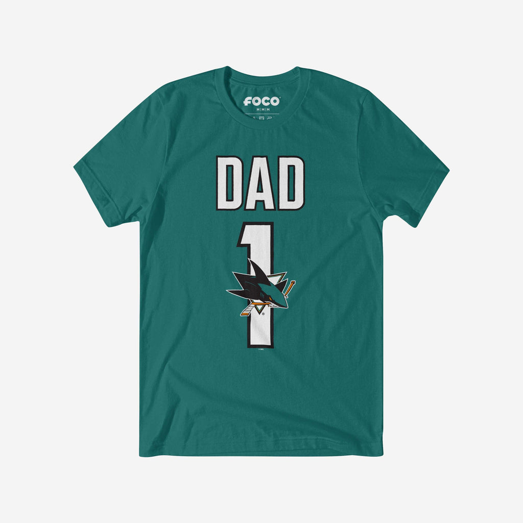 San Jose Sharks Number 1 Dad T-Shirt FOCO S - FOCO.com