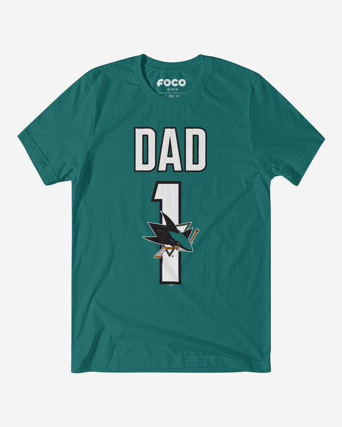 San Jose Sharks Number 1 Dad T-Shirt FOCO S - FOCO.com