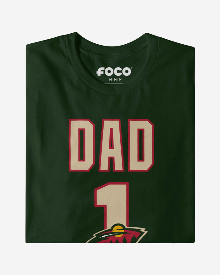 Minnesota Wild Number 1 Dad T-Shirt FOCO - FOCO.com