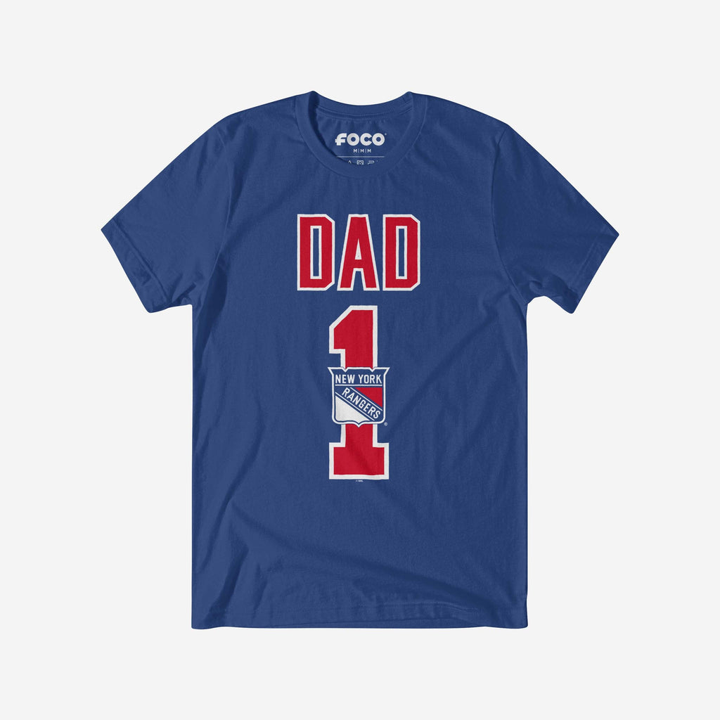 New York Rangers Number 1 Dad T-Shirt FOCO S - FOCO.com