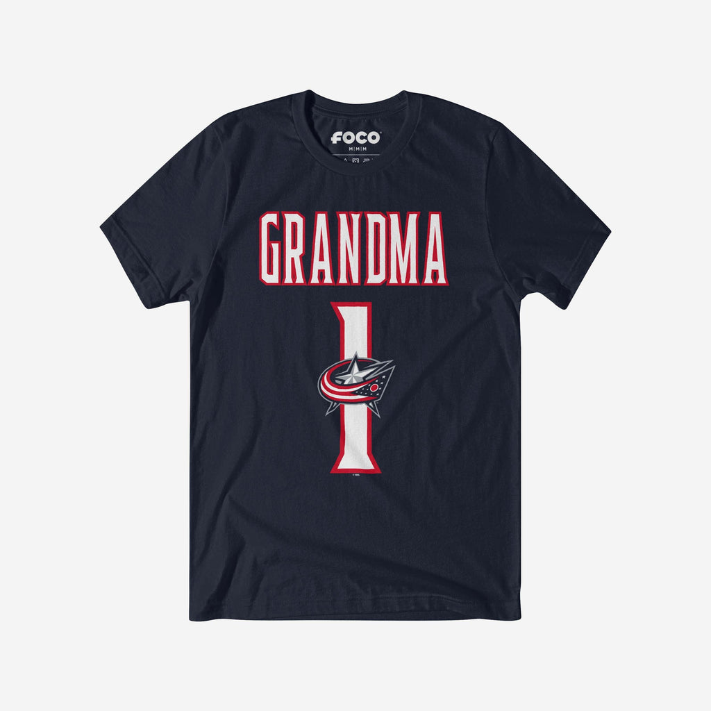 Columbus Blue Jackets Number 1 Grandma T-Shirt FOCO S - FOCO.com