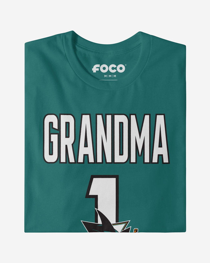 San Jose Sharks Number 1 Grandma T-Shirt FOCO - FOCO.com