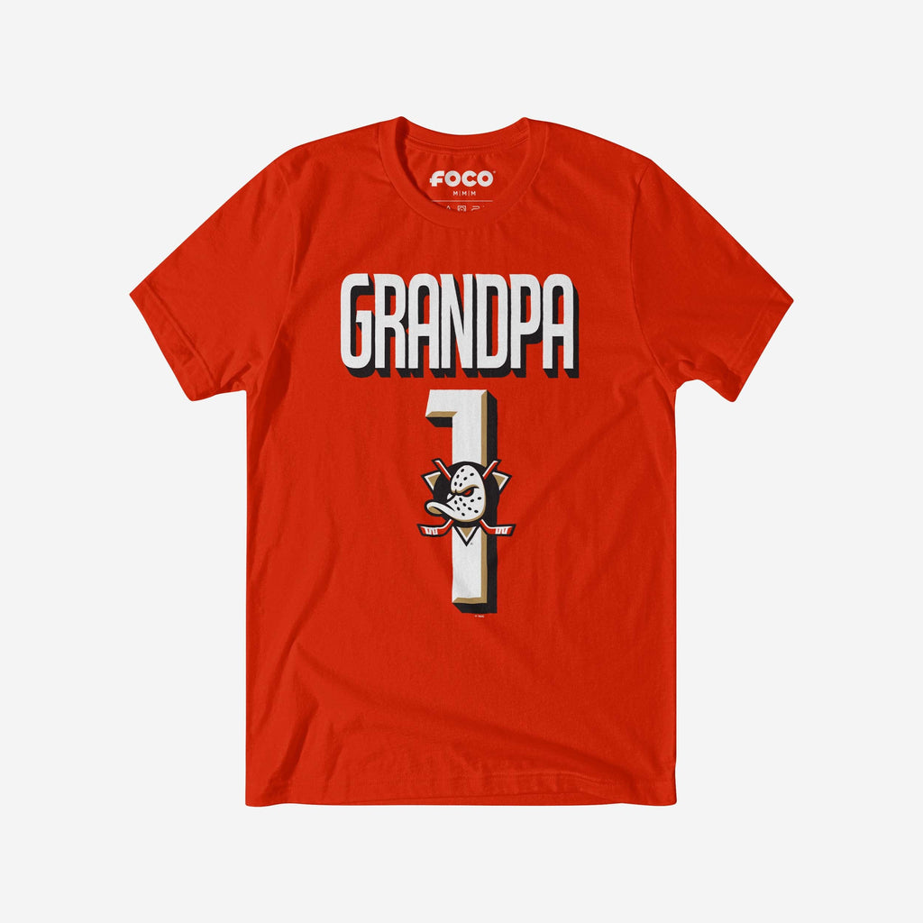 Anaheim Ducks Number 1 Grandpa T-Shirt FOCO S - FOCO.com