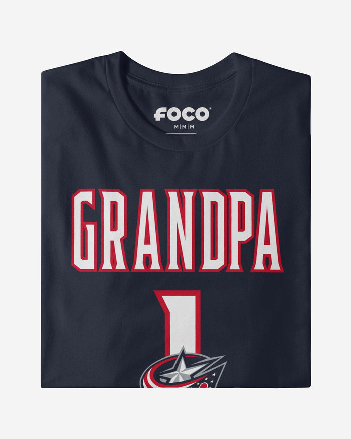 Columbus Blue Jackets Number 1 Grandpa T-Shirt FOCO - FOCO.com