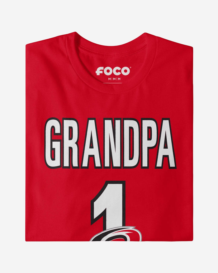 Carolina Hurricanes Number 1 Grandpa T-Shirt FOCO - FOCO.com