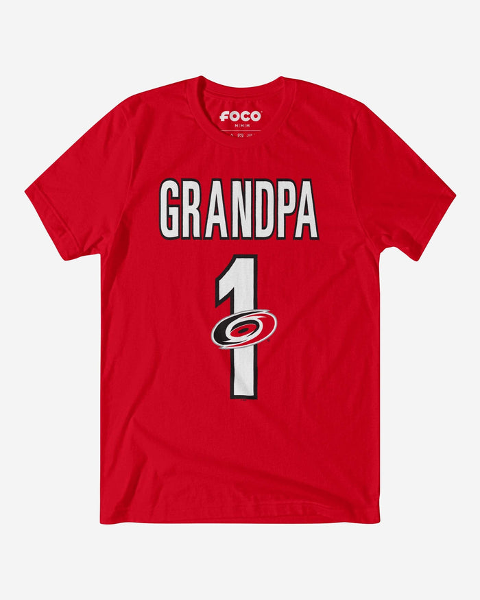 Carolina Hurricanes Number 1 Grandpa T-Shirt FOCO S - FOCO.com