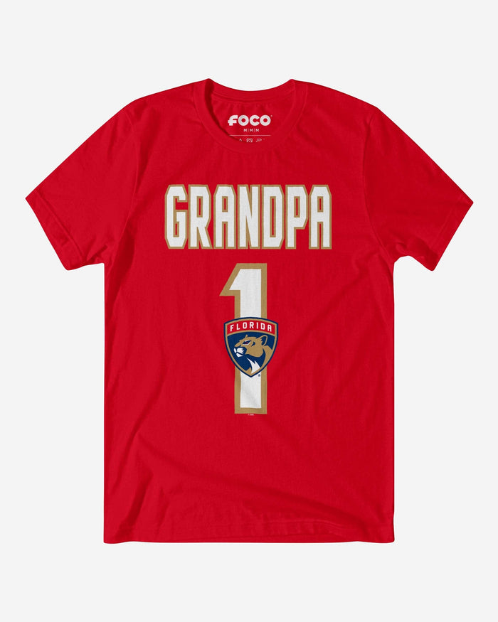 Florida Panthers Number 1 Grandpa T-Shirt FOCO S - FOCO.com