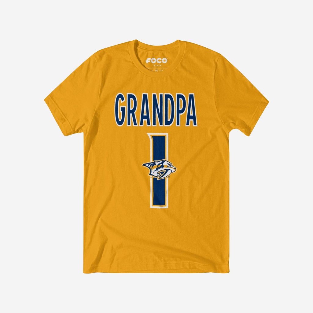 Nashville Predators Number 1 Grandpa T-Shirt FOCO S - FOCO.com