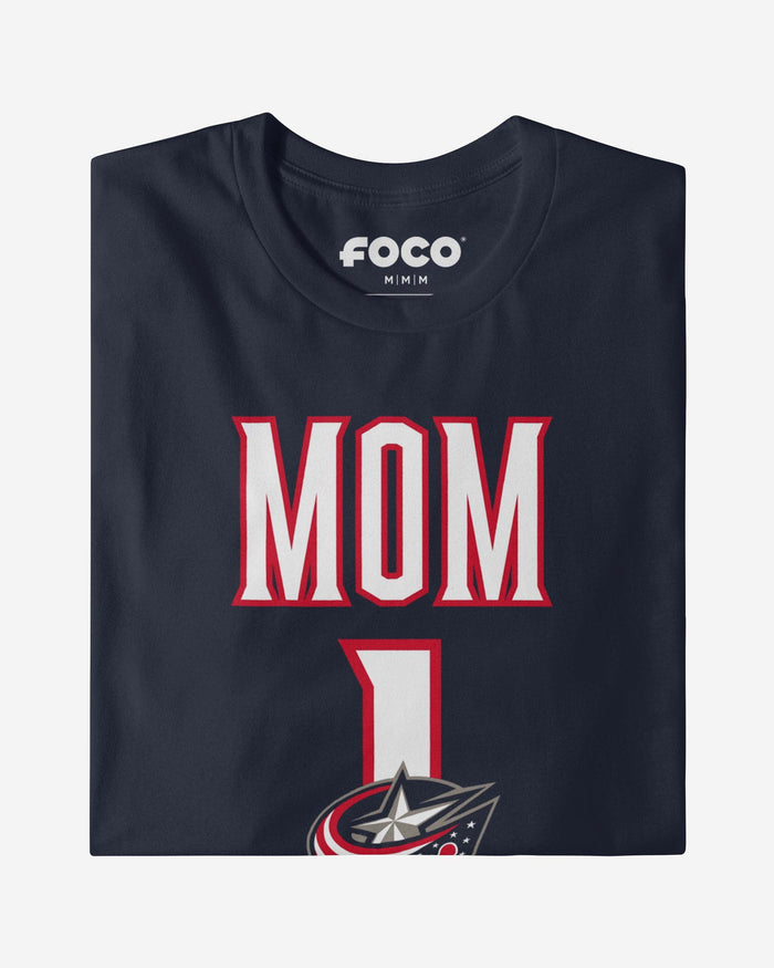 Columbus Blue Jackets Number 1 Mom T-Shirt FOCO - FOCO.com