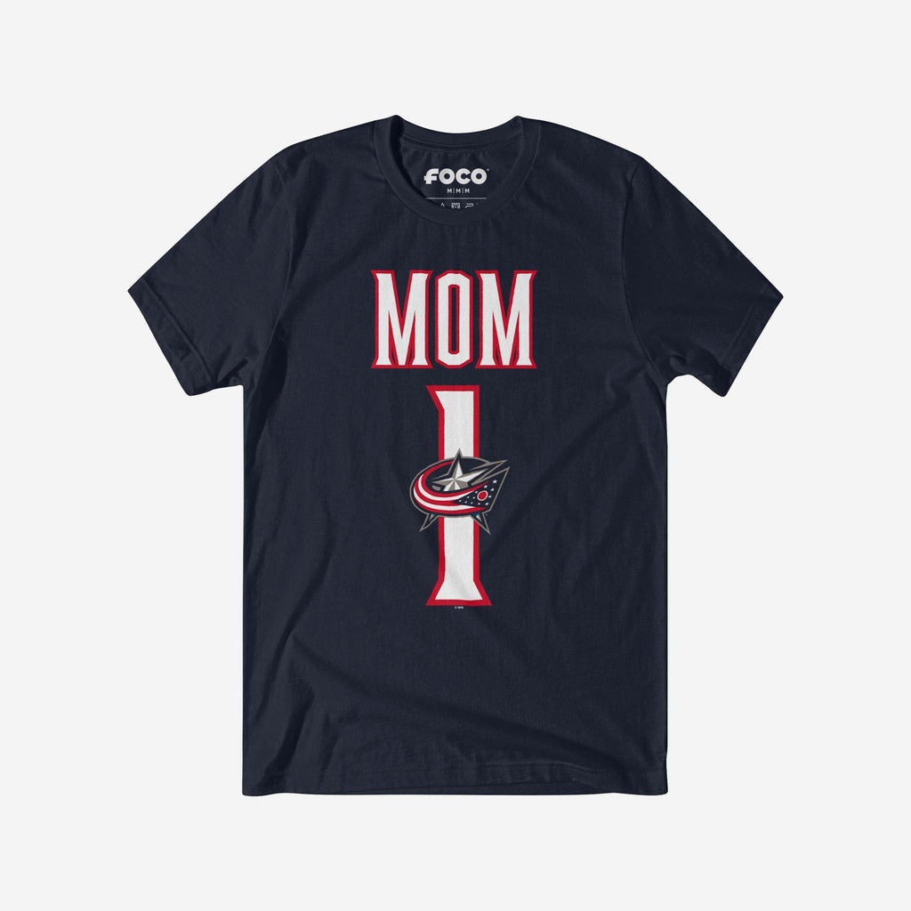 Columbus Blue Jackets Number 1 Mom T-Shirt FOCO S - FOCO.com