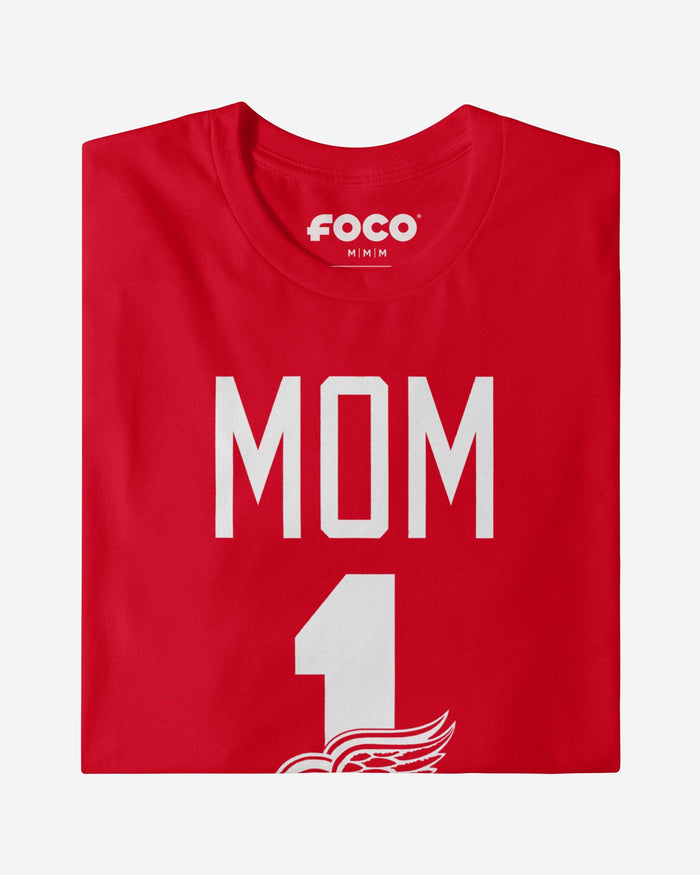 Detroit Red Wings Number 1 Mom T-Shirt FOCO - FOCO.com