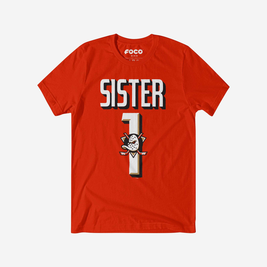 Anaheim Ducks Number 1 Sister T-Shirt FOCO S - FOCO.com