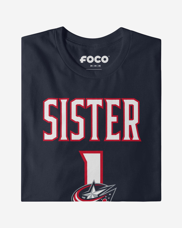 Columbus Blue Jackets Number 1 Sister T-Shirt FOCO - FOCO.com