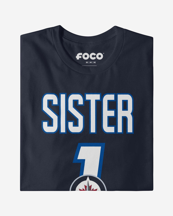 Winnipeg Jets Number 1 Sister T-Shirt FOCO - FOCO.com