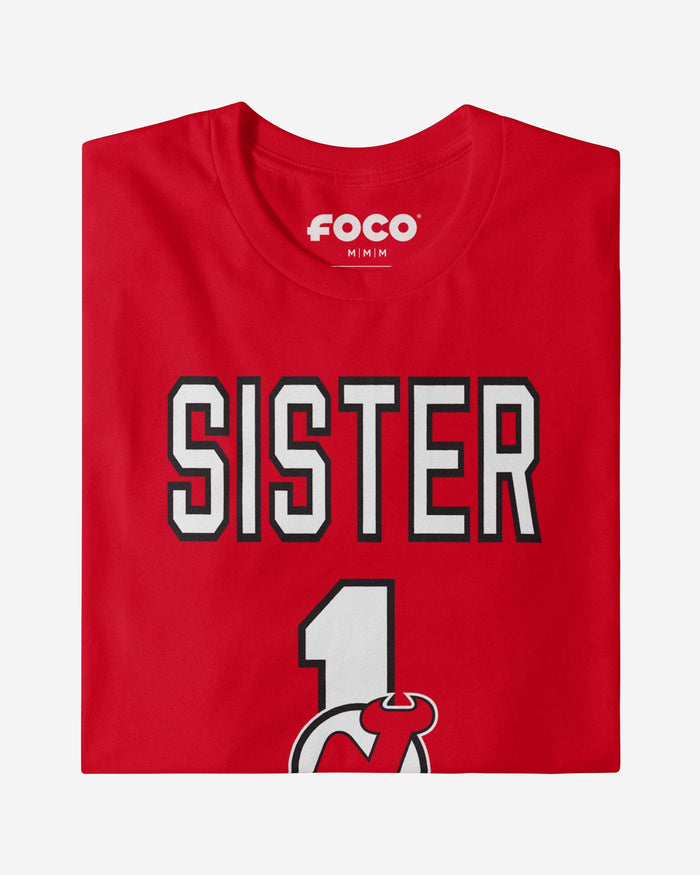 New Jersey Devils Number 1 Sister T-Shirt FOCO - FOCO.com