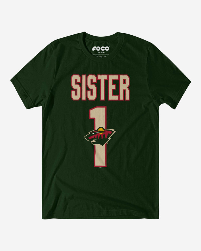 Minnesota Wild Number 1 Sister T-Shirt FOCO S - FOCO.com