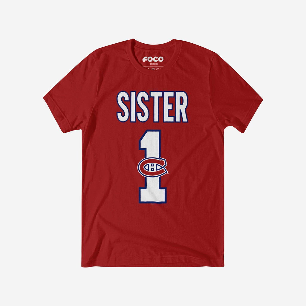 Montreal Canadiens Number 1 Sister T-Shirt FOCO S - FOCO.com