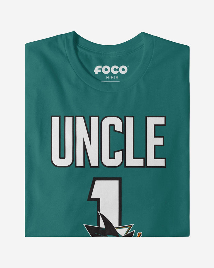 San Jose Sharks Number 1 Uncle T-Shirt FOCO - FOCO.com