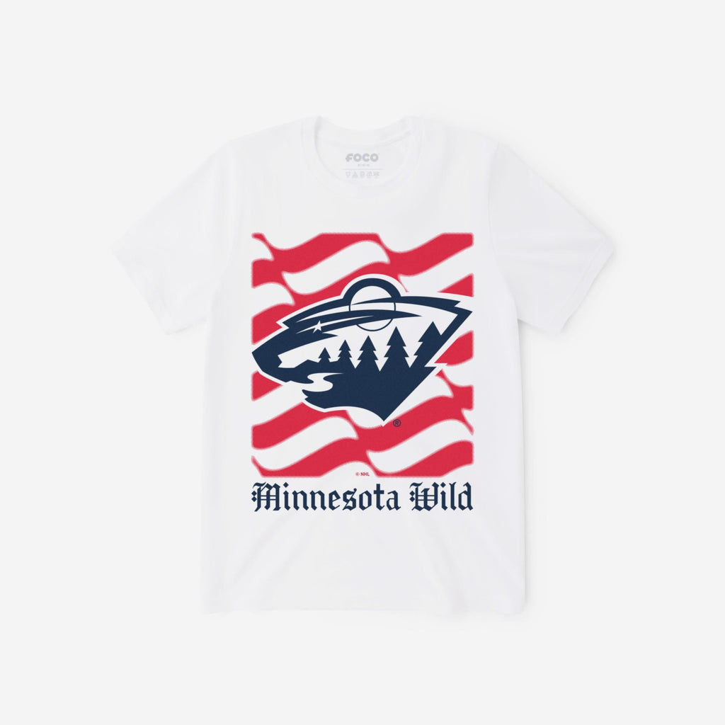 Minnesota Wild American Heritage Wordmark T-Shirt FOCO S - FOCO.com
