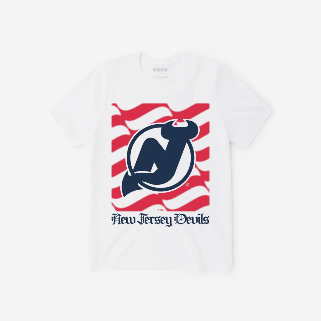 New Jersey Devils American Heritage Wordmark T-Shirt FOCO S - FOCO.com