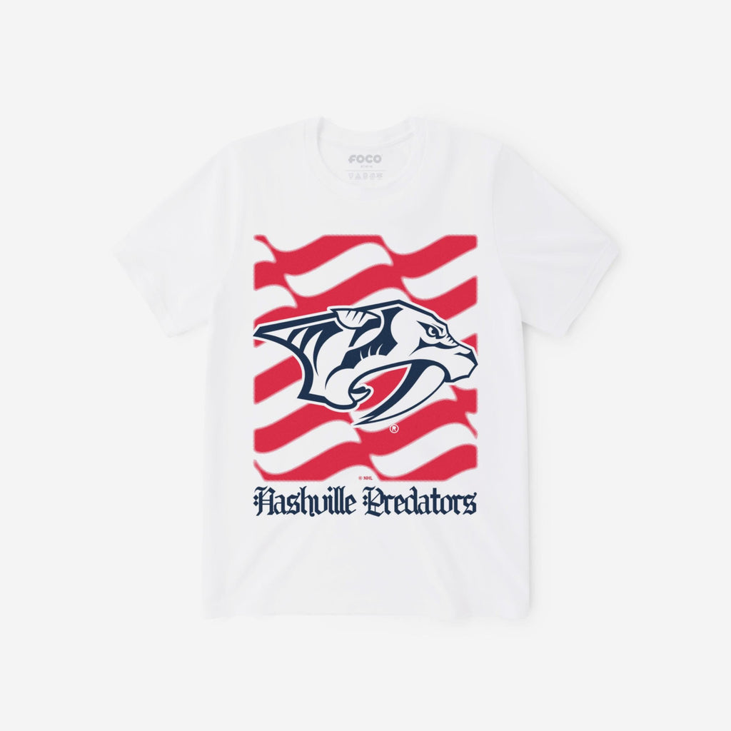 Nashville Predators American Heritage Wordmark T-Shirt FOCO S - FOCO.com