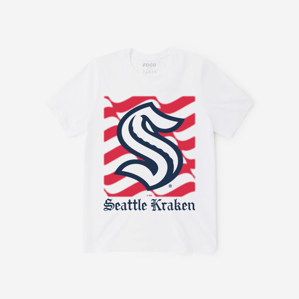 Seattle Kraken American Heritage Wordmark T-Shirt FOCO S - FOCO.com