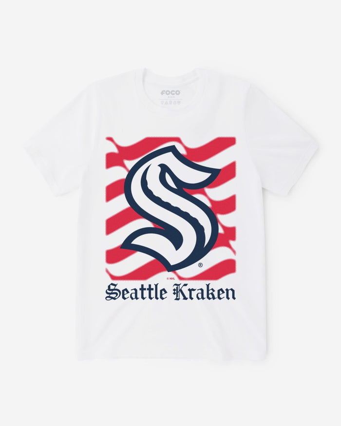 Seattle Kraken American Heritage Wordmark T-Shirt FOCO S - FOCO.com