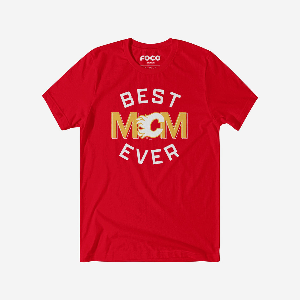 Calgary Flames Best Mom Ever Arched T-Shirt FOCO S - FOCO.com