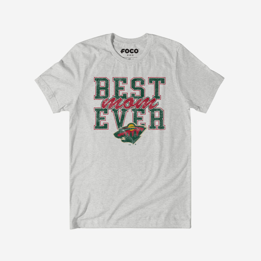 Minnesota Wild Best Mom Ever Stacked T-Shirt FOCO S - FOCO.com