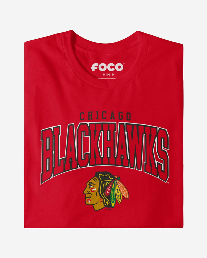 Chicago Blackhawks Classic Arched Logo T-Shirt FOCO - FOCO.com