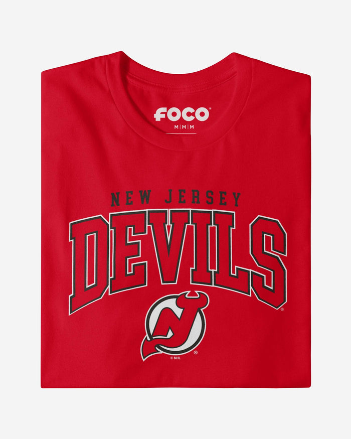 New Jersey Devils Classic Arched Logo T-Shirt FOCO - FOCO.com