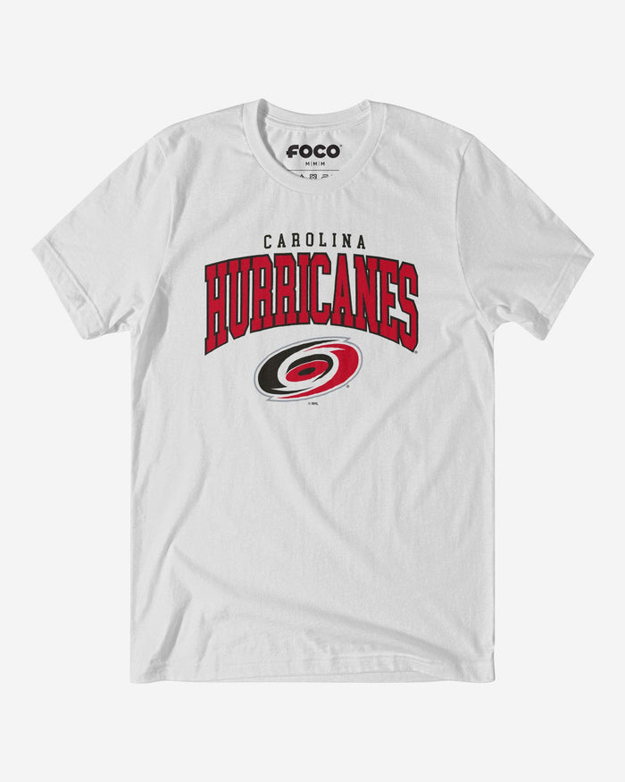 Carolina Hurricanes Classic Arched Logo T-Shirt FOCO White S - FOCO.com