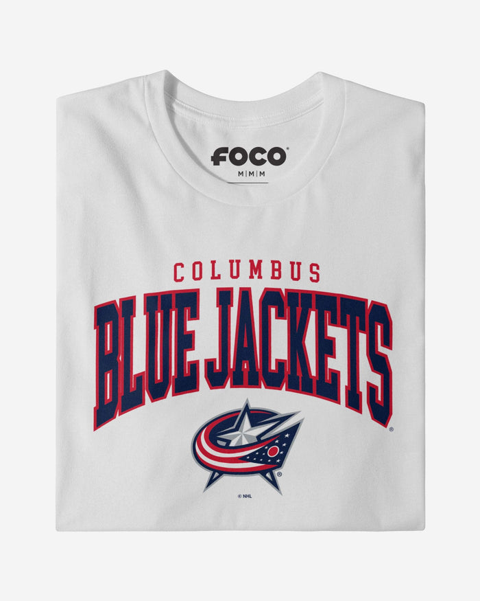 Columbus Blue Jackets Classic Arched Logo T-Shirt FOCO - FOCO.com