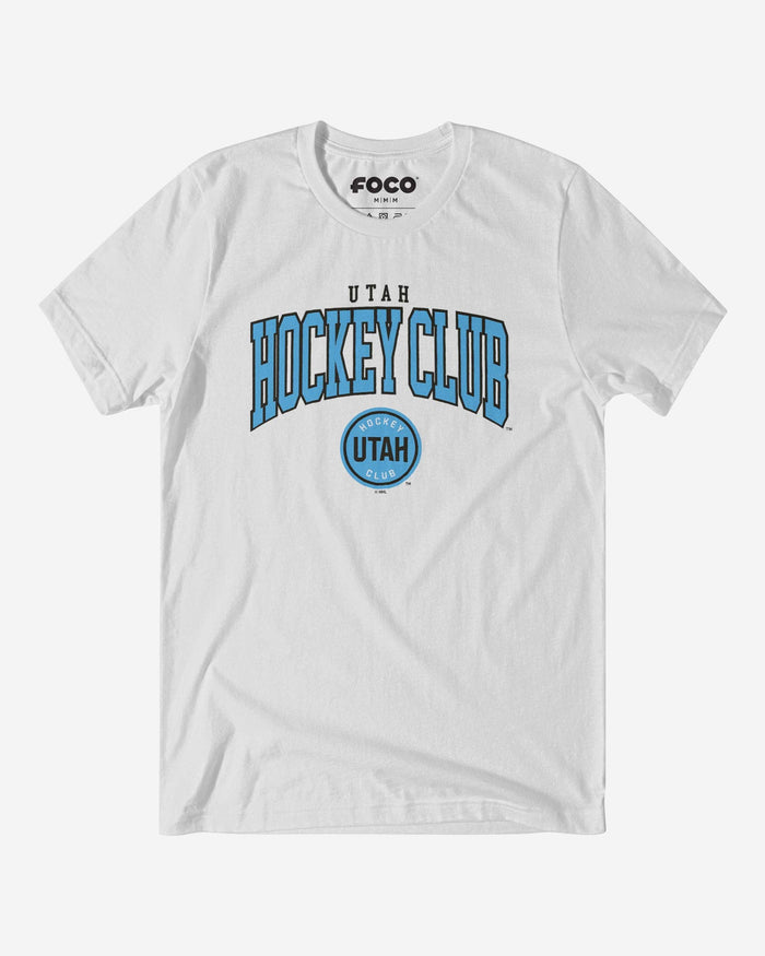 Utah Hockey Club Classic Arched Logo T-Shirt FOCO White S - FOCO.com