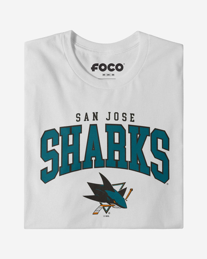 San Jose Sharks Classic Arched Logo T-Shirt FOCO - FOCO.com