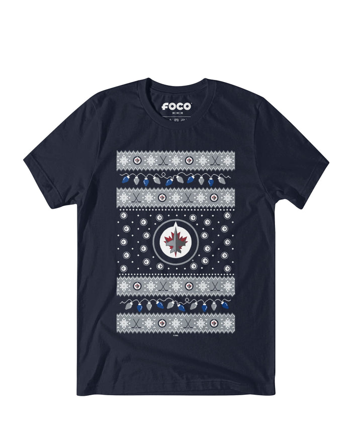 Winnipeg Jets Holiday Lights Sweater T-Shirt