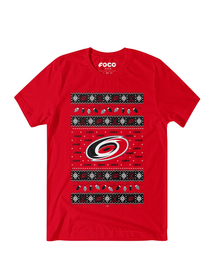 Carolina Hurricanes Holiday Lights Sweater T-Shirt