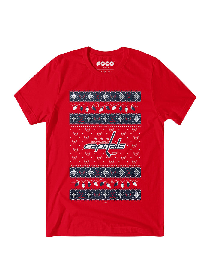 Washington Capitals Holiday Lights Sweater T-Shirt