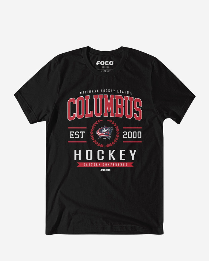 Columbus Blue Jackets Hockey Legacy Crest T-Shirt FOCO Black S - FOCO.com