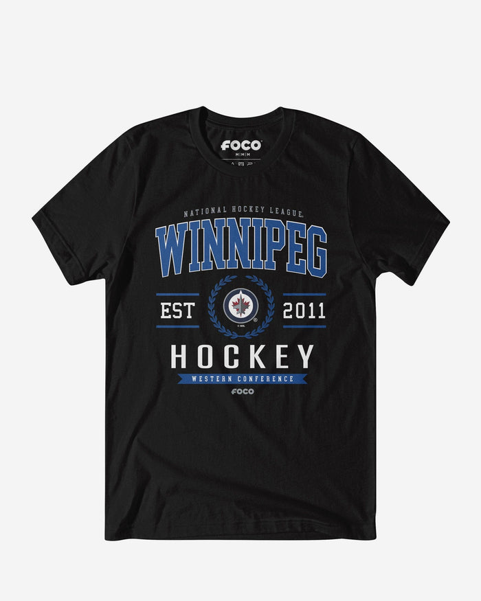 Winnipeg Jets Hockey Legacy Crest T-Shirt FOCO Black S - FOCO.com
