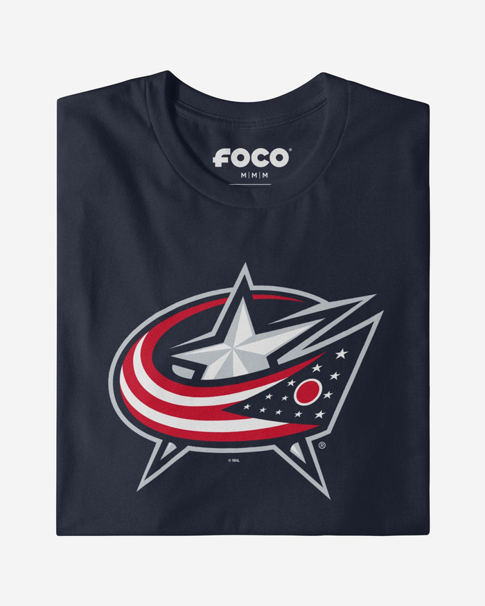 Columbus Blue Jackets Primary Logo Long Sleeve T-Shirt FOCO - FOCO.com