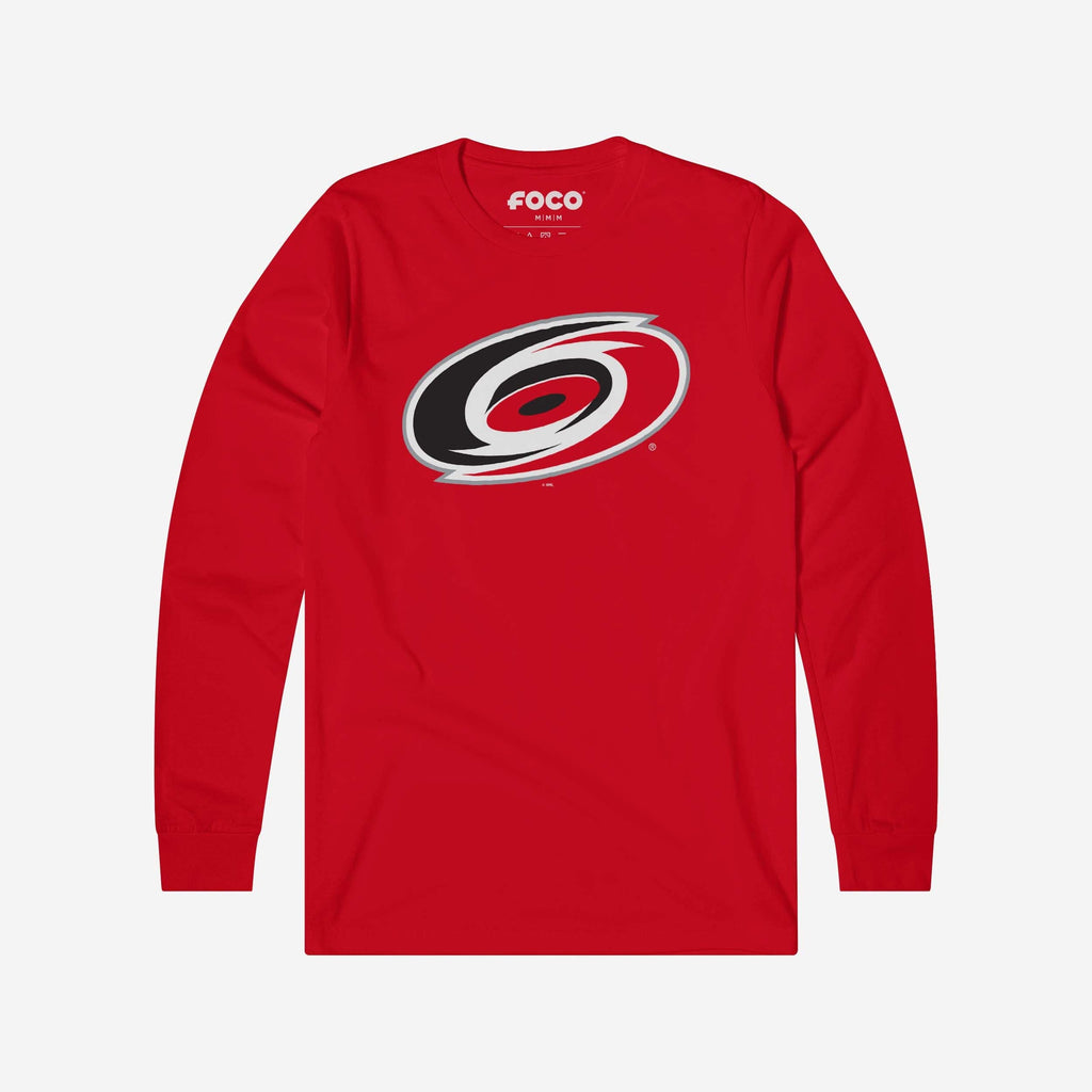 Carolina Hurricanes Primary Logo Long Sleeve T-Shirt FOCO Red S - FOCO.com