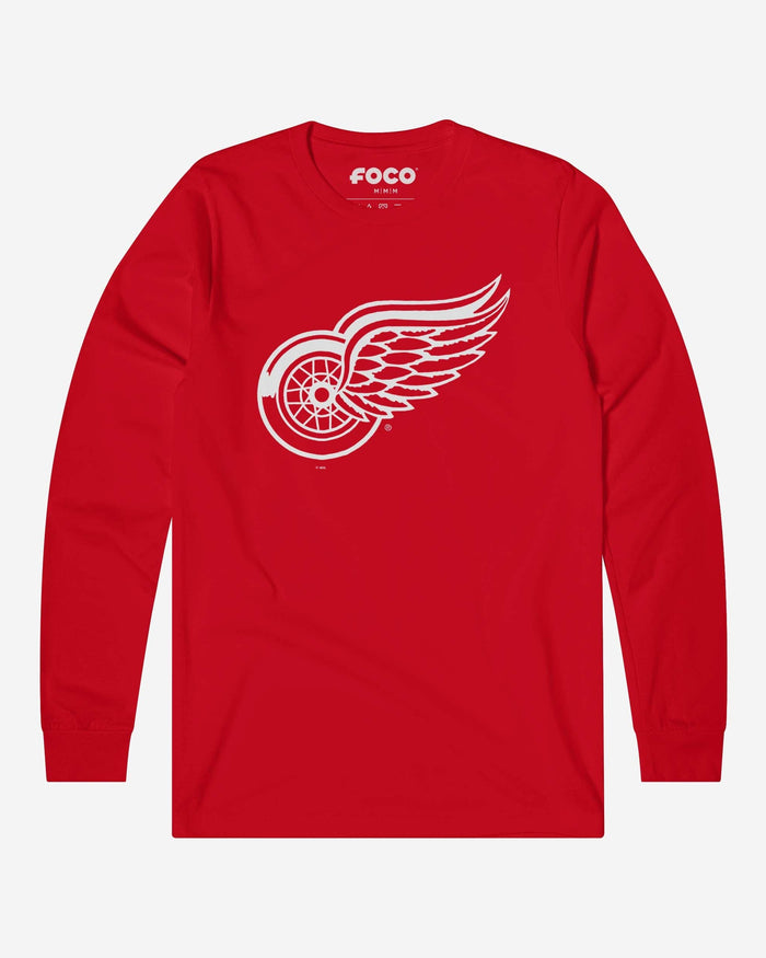 Detroit Red Wings Primary Logo Long Sleeve T-Shirt FOCO Red S - FOCO.com