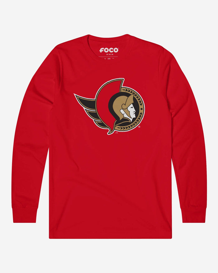 Ottawa Senators Primary Logo Long Sleeve T-Shirt FOCO Red S - FOCO.com