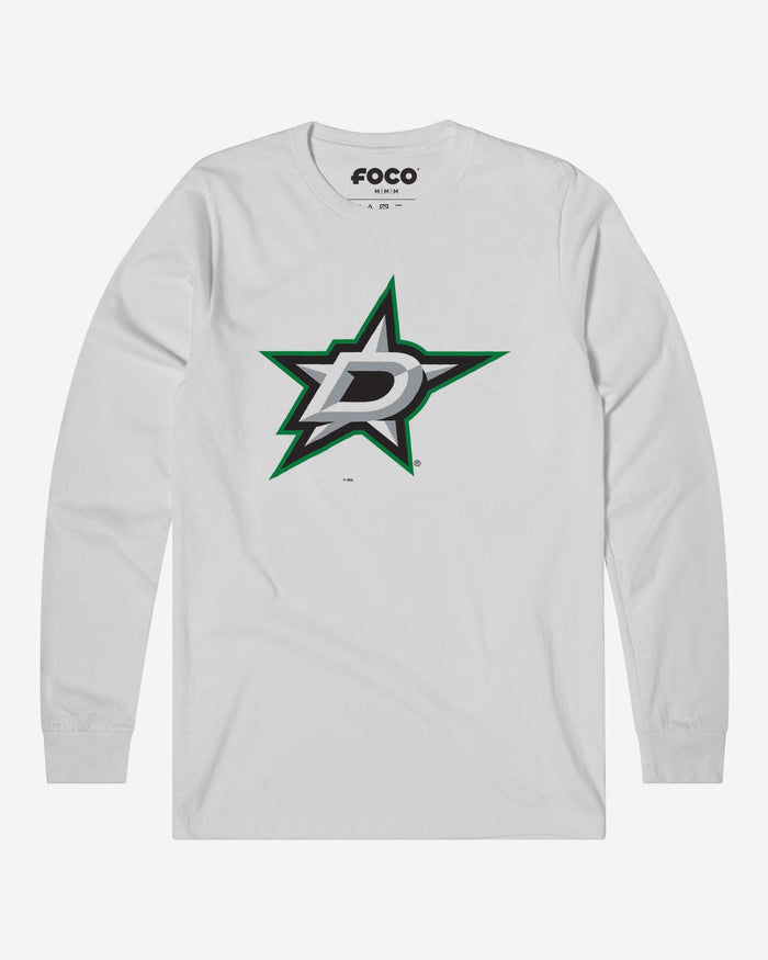 Dallas Stars Primary Logo Long Sleeve T-Shirt FOCO White S - FOCO.com