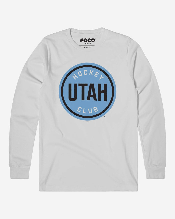 Utah Hockey Club Primary Logo Long Sleeve T-Shirt FOCO White S - FOCO.com